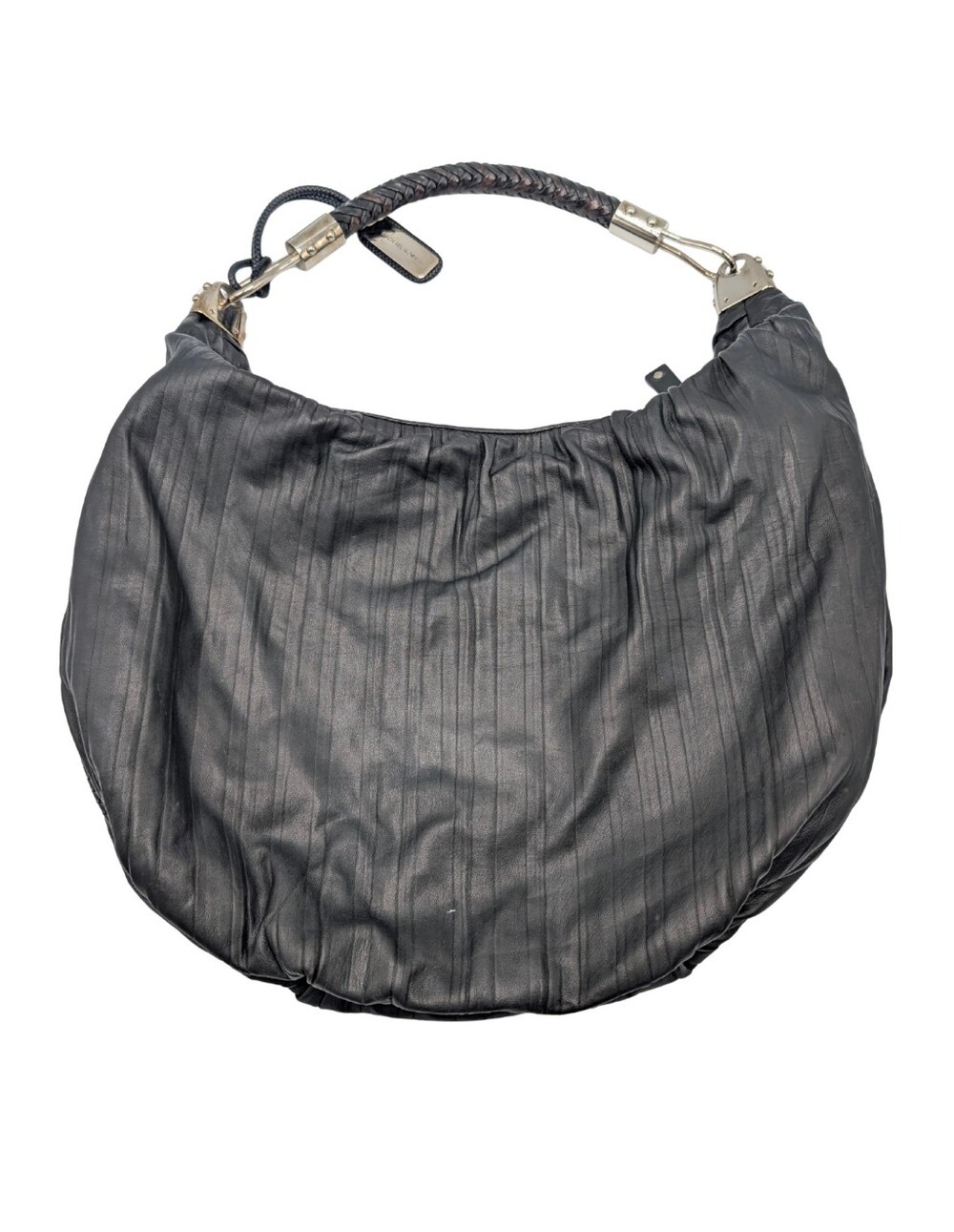 Michael Kors Collection SKORPIOS Black Leather Hobo Shoulder Bag